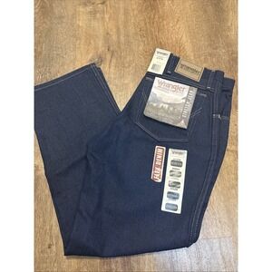 Wrangler Rugged Wear Jeans Mens 34x29 Dark Blue Flex Denim Stretch Classic Fit